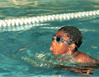 boy swimming